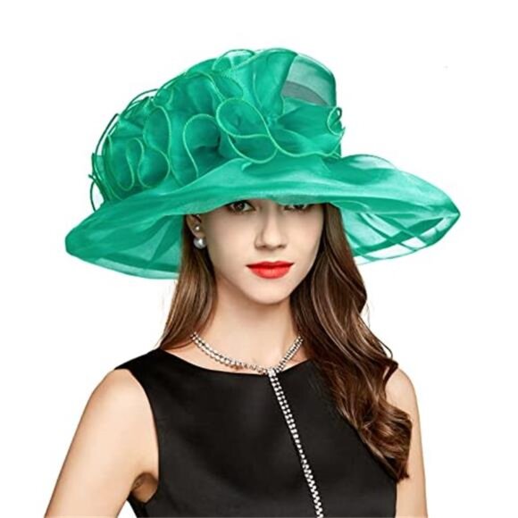 Women\'s Derby Hat Classy Organza Sun Hat